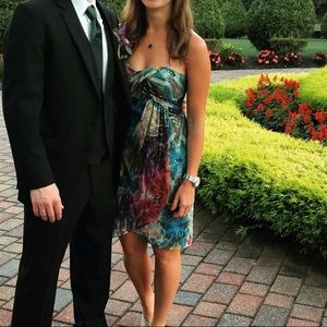 Nicole Miller Multi-Color Strapless Dress